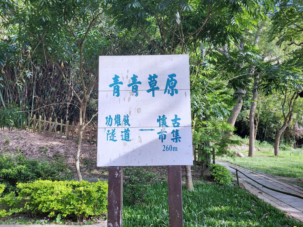 苗栗市區|貓狸山功維敘隧道|涼爽迷幻的七彩隧道.懷舊火車與車廂.懷古市集 - 第14張圖